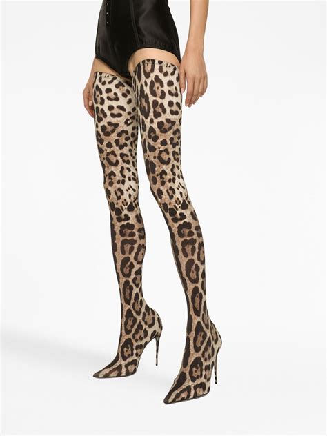 dolce gabbana leopard boots|dolce & gabbana denim boots.